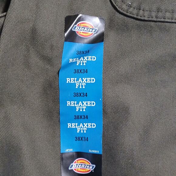 NWT DICKIES 38x34 Men's Olive Relaxed Fit Canvas Carpenter Pants 100% Cotton - Picture 4 of 13